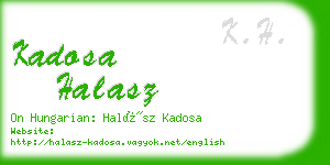 kadosa halasz business card